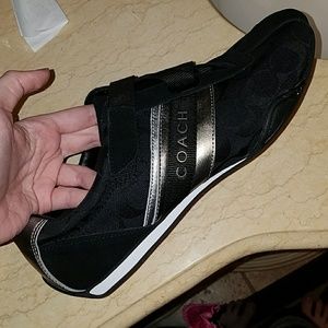 Black and silver Coach sneakers NEW